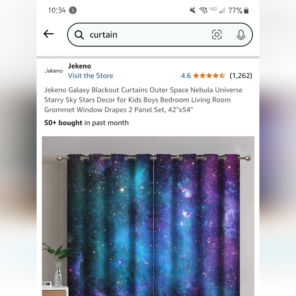 Black out curtains - Galaxy pattern, unopened